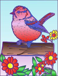 Perch Song from My Garden Friends Coloring Book for Kids, colored by a ColoringBits reader