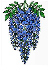 Wisteria Trellis from Petals & Patterns: A Floral Coloring Book for Adults, colored by a ColoringBits reader