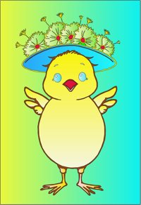 Blossom Bird in a Fancy Hat from Spring Blossoms: A Fun Seasons Coloring Book for Kids Ages 3–8, colored by a ColoringBits reader