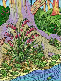 Bluebell from Floral Garden Coloring Book, colored by a ColoringBits reader