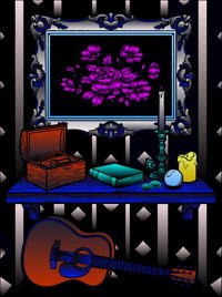 Music from Cozy Vintage Spaces Coloring Book, colored by a ColoringBits reader
