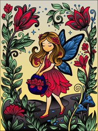 Garden Snail from Garden Fairies Coloring Book, colored by a ColoringBits reader