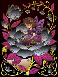 Blossom Fairy from Garden Fairies Coloring Book, colored by a ColoringBits reader