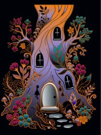 Root Dwelling from Garden Fairies Coloring Book, colored by a ColoringBits reader