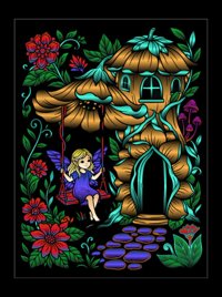 Flower Caterpillar from Garden Fairies Coloring Book, colored by a ColoringBits reader