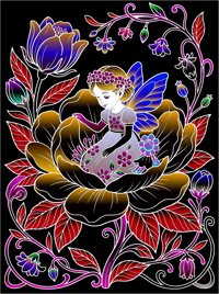 Blossom Fairy from Garden Fairies Coloring Book, colored by a ColoringBits reader