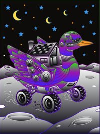 Moon House from The Magic Street of Traveling Houses: Coloring Book, colored by a ColoringBits reader